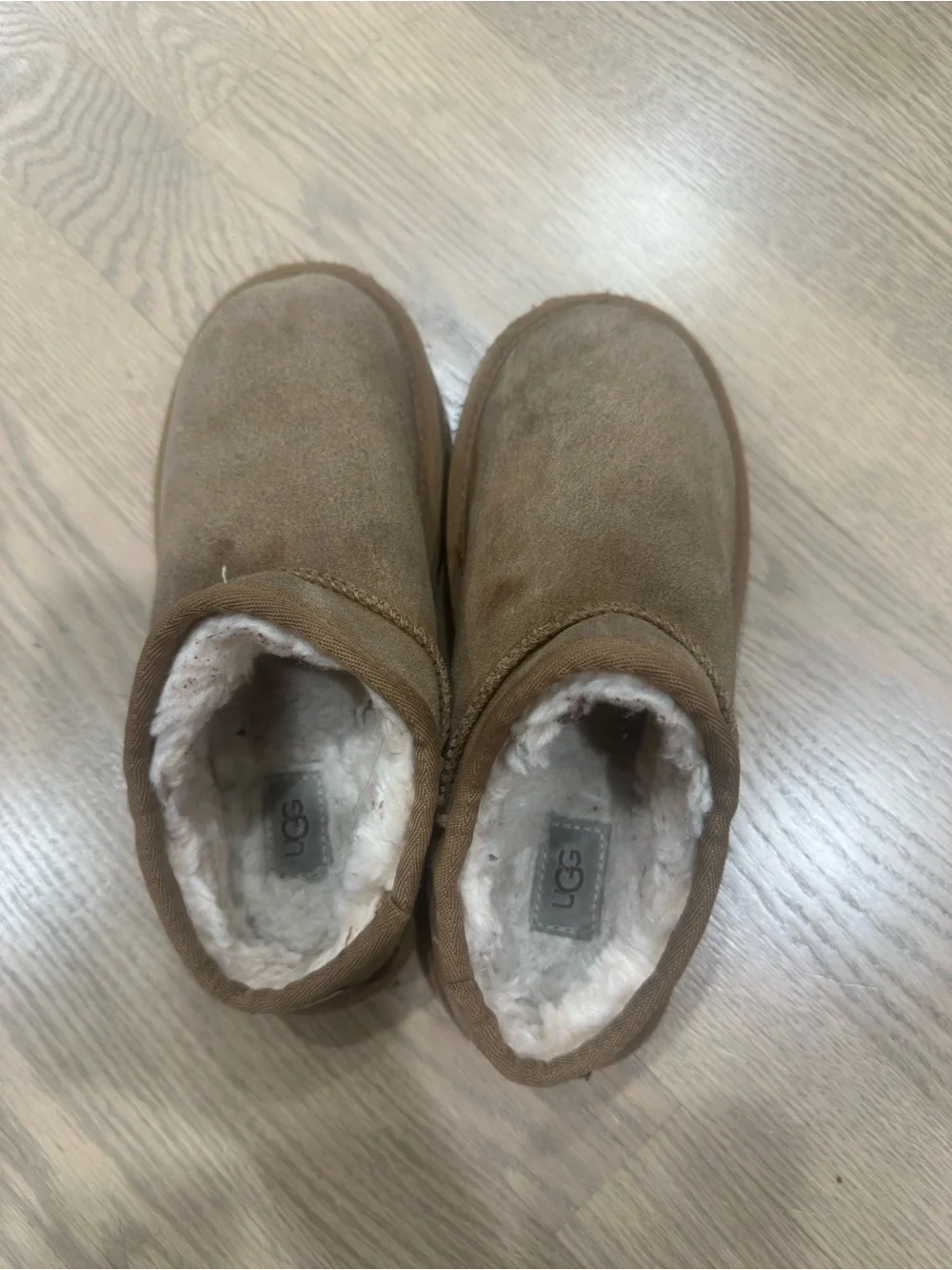 UGG Chestnut Suede Shearling Clog